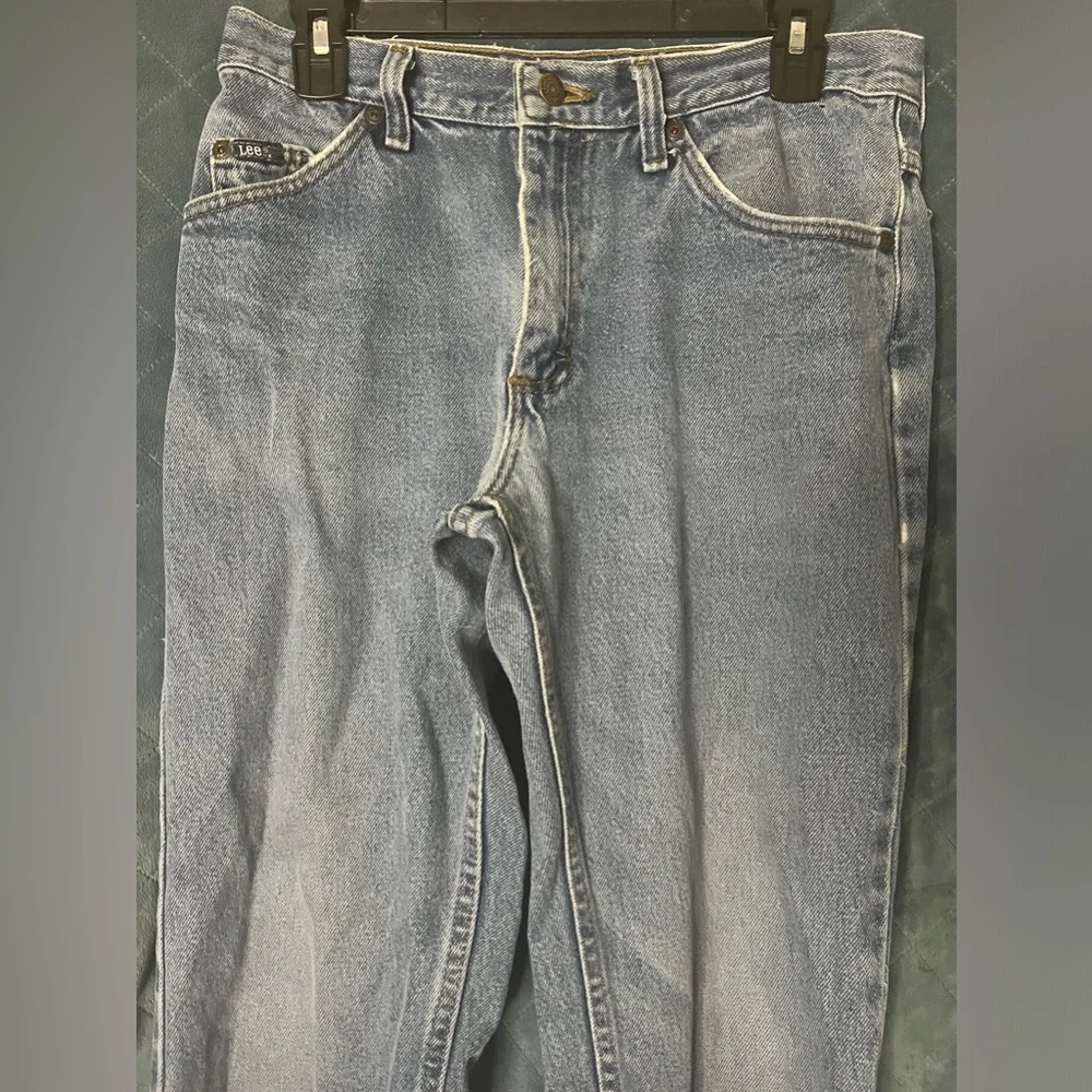 Women's Vintage Lee Mom Denim Jeans Straight Leg, High Waist Size 31X32 - Picture 4 of 11